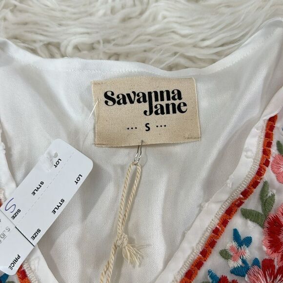 SAVANNA JANE EMBROIDERY MINI DRESS-NWT SIZE S - Picture 5 of 11